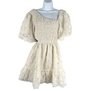 Sofie The‎ Label Mini Dress Small Puff Sleeve Floral Cottagecore NWT DR-1552